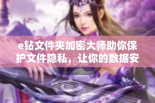 e钻文件夹加密大师助你保护文件隐私，让你的数据安全无忧