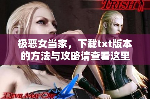 极恶女当家，下载txt版本的方法与攻略请查看这里