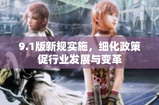9.1版新规实施，细化政策促行业发展与变革