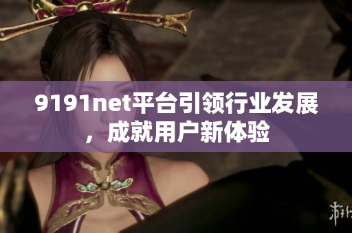 9191net平台引领行业发展，成就用户新体验