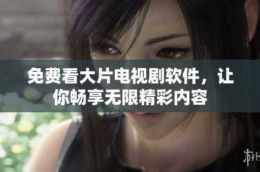 免费看大片电视剧软件，让你畅享无限精彩内容
