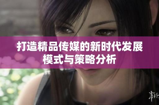 打造精品传媒的新时代发展模式与策略分析