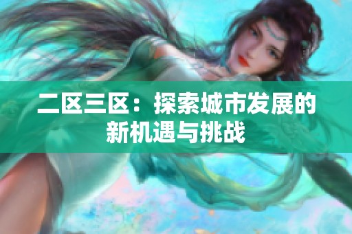 二区三区：探索城市发展的新机遇与挑战