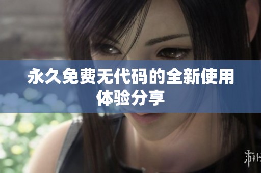 永久免费无代码的全新使用体验分享