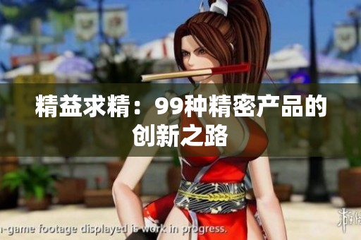精益求精：99种精密产品的创新之路