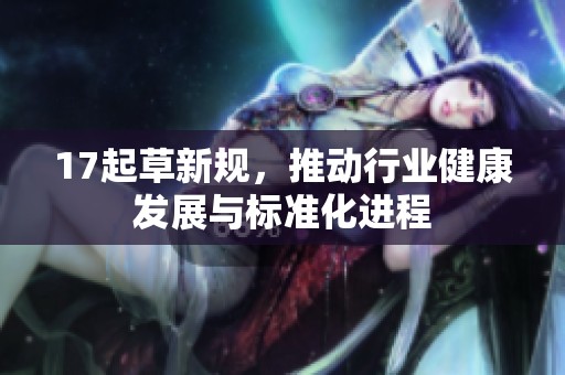 17起草新规，推动行业健康发展与标准化进程