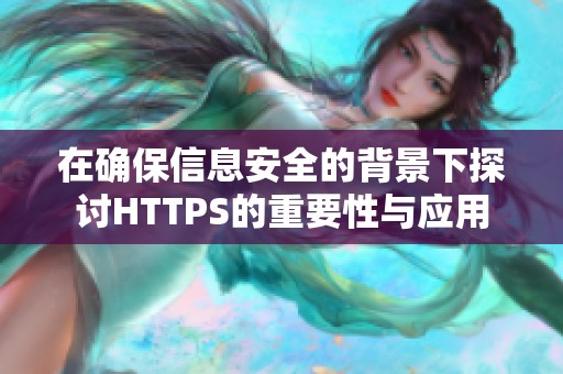 在确保信息安全的背景下探讨HTTPS的重要性与应用
