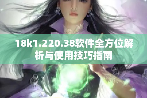18k1.220.38软件全方位解析与使用技巧指南