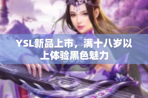 YSL新品上市，满十八岁以上体验黑色魅力