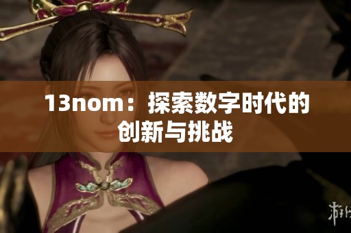 13nom：探索数字时代的创新与挑战