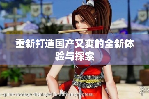 重新打造国产又爽的全新体验与探索