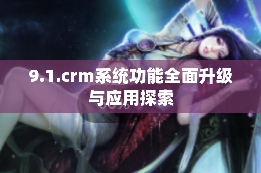 9.1.crm系统功能全面升级与应用探索