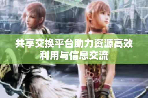 共享交换平台助力资源高效利用与信息交流