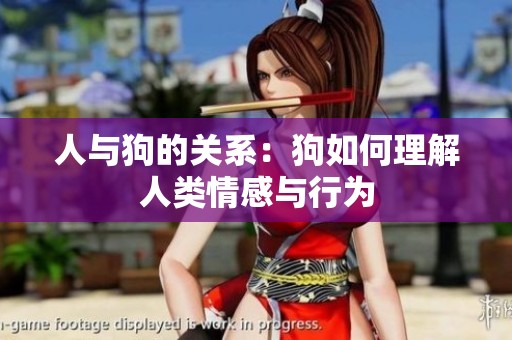人与狗的关系：狗如何理解人类情感与行为