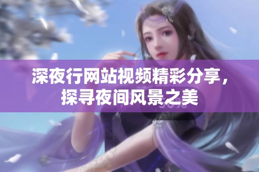深夜行网站视频精彩分享，探寻夜间风景之美