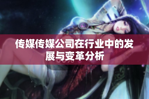 传媒传媒公司在行业中的发展与变革分析