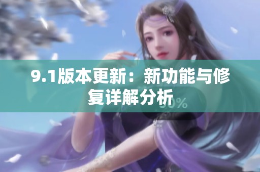 9.1版本更新：新功能与修复详解分析