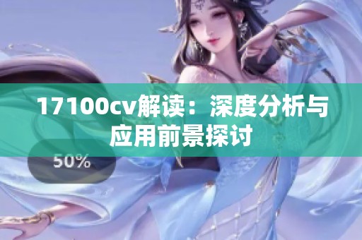 17100cv解读：深度分析与应用前景探讨