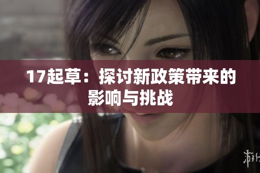 17起草：探讨新政策带来的影响与挑战