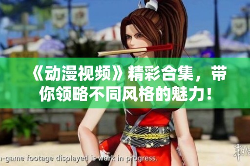 《动漫视频》精彩合集，带你领略不同风格的魅力！