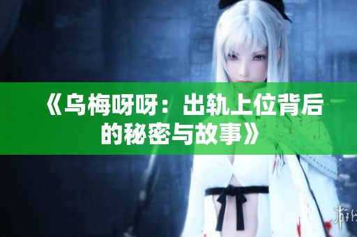 《乌梅呀呀：出轨上位背后的秘密与故事》