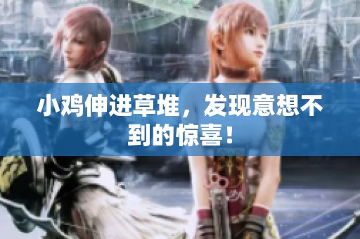 小鸡伸进草堆，发现意想不到的惊喜！