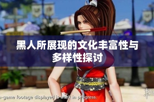 黑人所展现的文化丰富性与多样性探讨