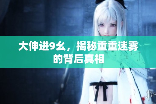 大伸进9幺，揭秘重重迷雾的背后真相