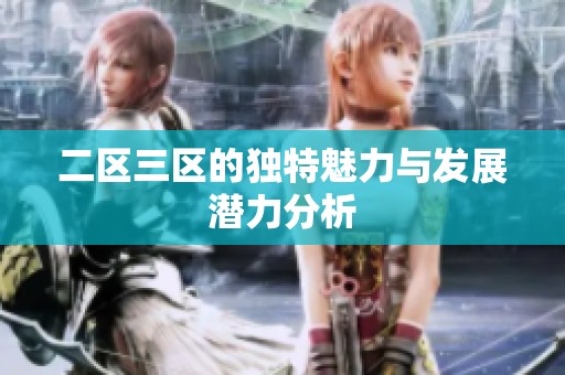 二区三区的独特魅力与发展潜力分析