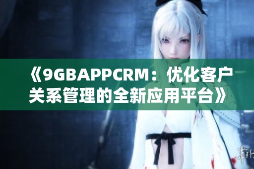 《9GBAPPCRM:优化客户关系管理的全新应用平台》 《9GBAPPCRM:优化客户关系管理的全新应用平台》